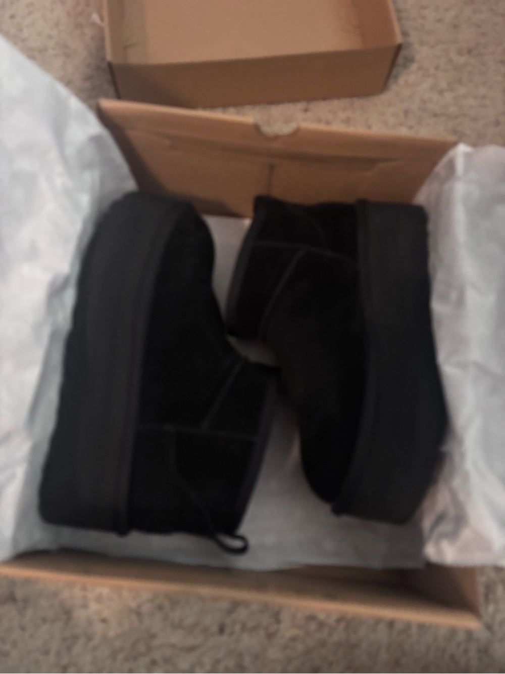 UGG Black Classic Ultra Mini Platform Boots